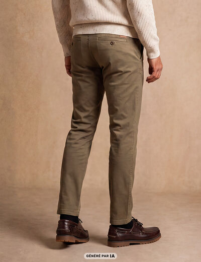 Pantalon Magique Monsieur le Leger chino vert kaki femme