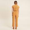 Combinaison pantalon fluide camel femme