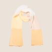 Foulard plissé jaune clair femme