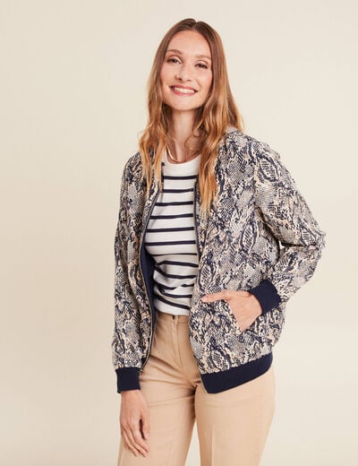 Gilet réversible esprit bomber beige femme