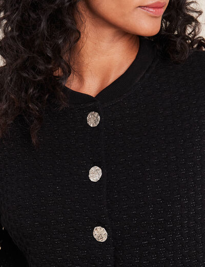 Gilet manches longues noir femme