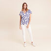T-shirt manches courtes bleu femme