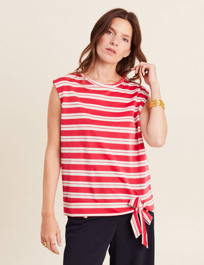 T-shirt manches courtes rouge femme