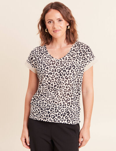 T-shirt manches courtes sable femme