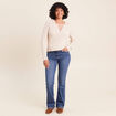 Pull manches longues creme femme
