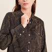 Chemise manches longues vert femme