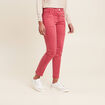 Pantalon ajusté rouge foncé femme