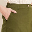 Jupe crayon vert olive femme