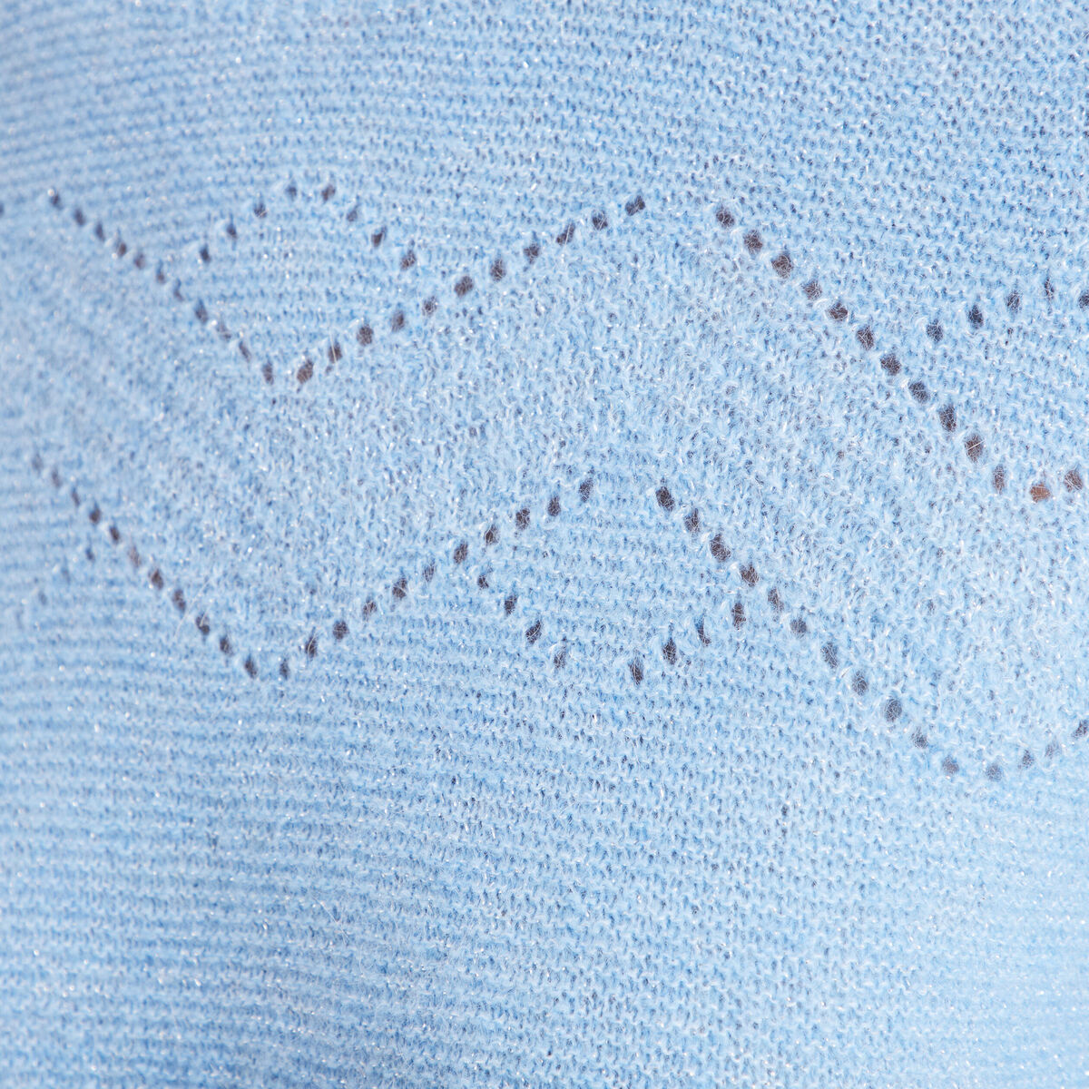 Pull confectionn&eacute; en France bleu ciel femme