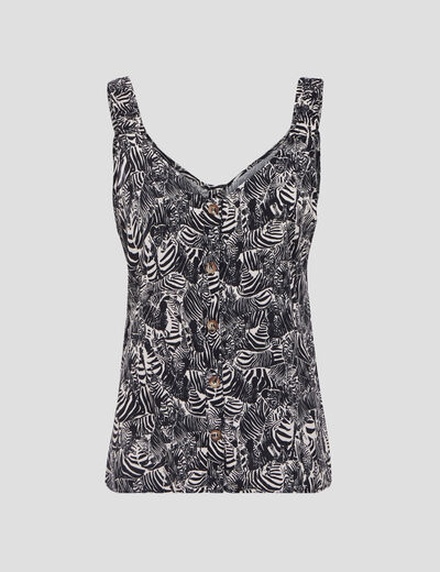 Blouse bretelles larges blanc femme