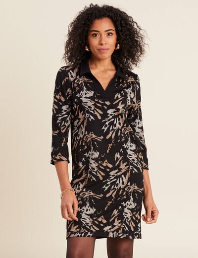 Robe droite réversible noir femme