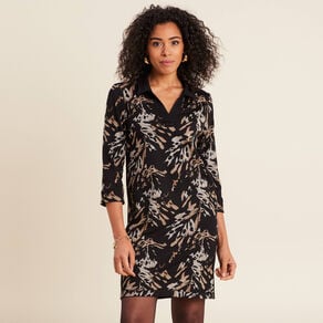 robe droite reversible noir femme Robe droite réversible noir femme
