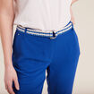 Pantalon chino à ceinture bleu electrique femme
