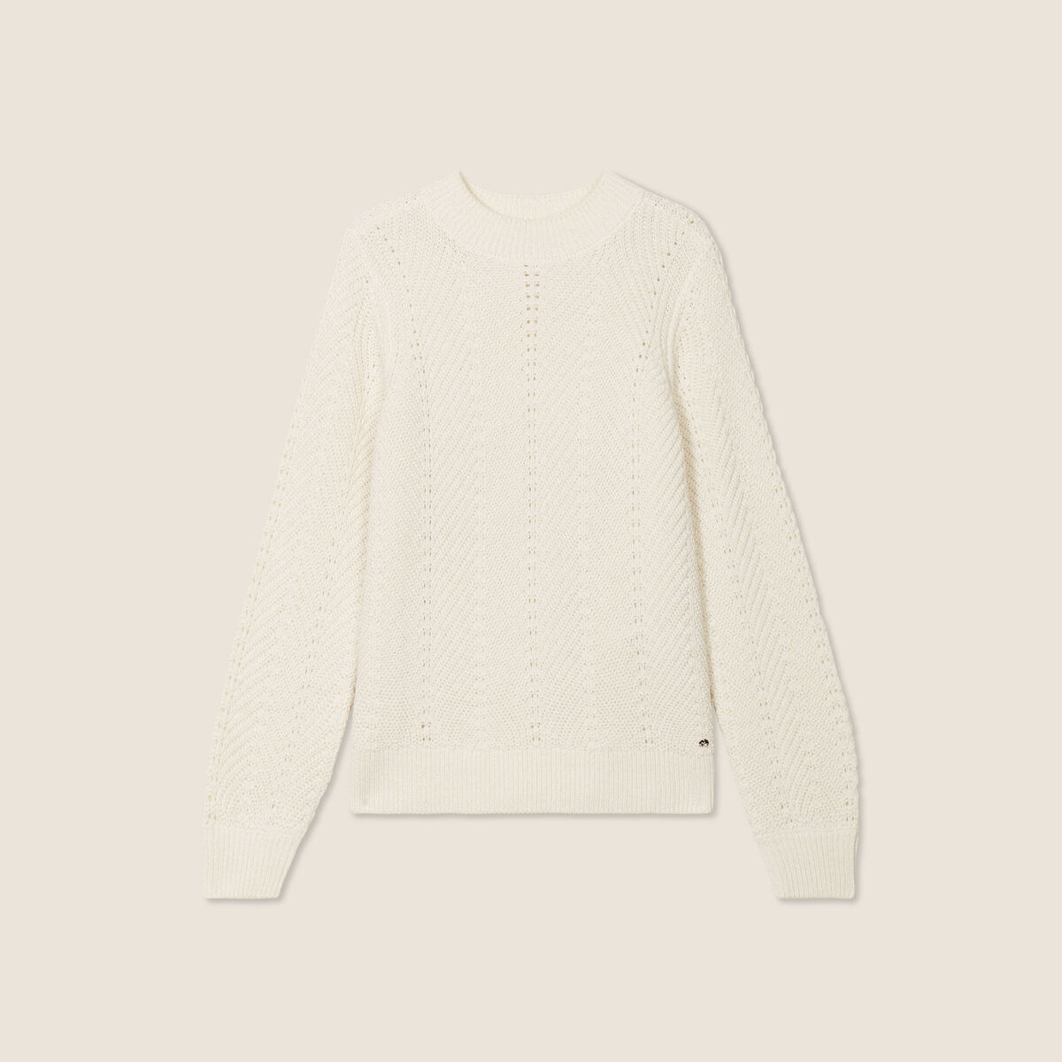 Pull manches longues ecru femme