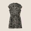 Robe droite zipp&eacute;e vert femme