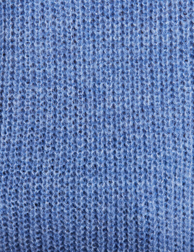 Pull manches longues bleu femme