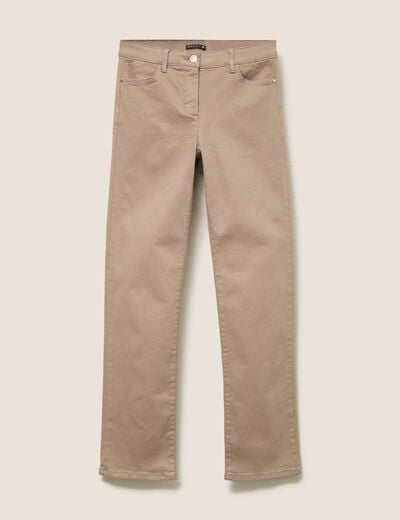 Pantalon magique L'Unique effet brillant taupe femme