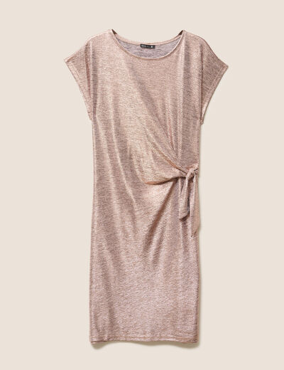 Robe ajustée courte rose femme