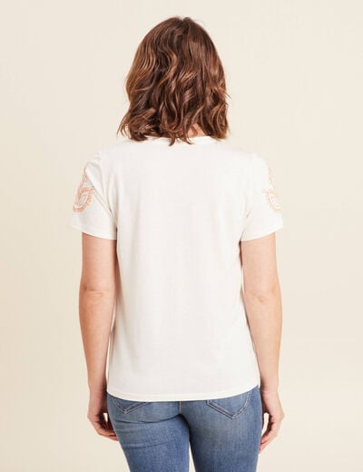 Top col tunisien ecru femme