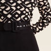 Robe tricot ajust&eacute;e 2-en-1 noir femme