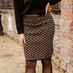 Jupe tricot ajustée noir femme