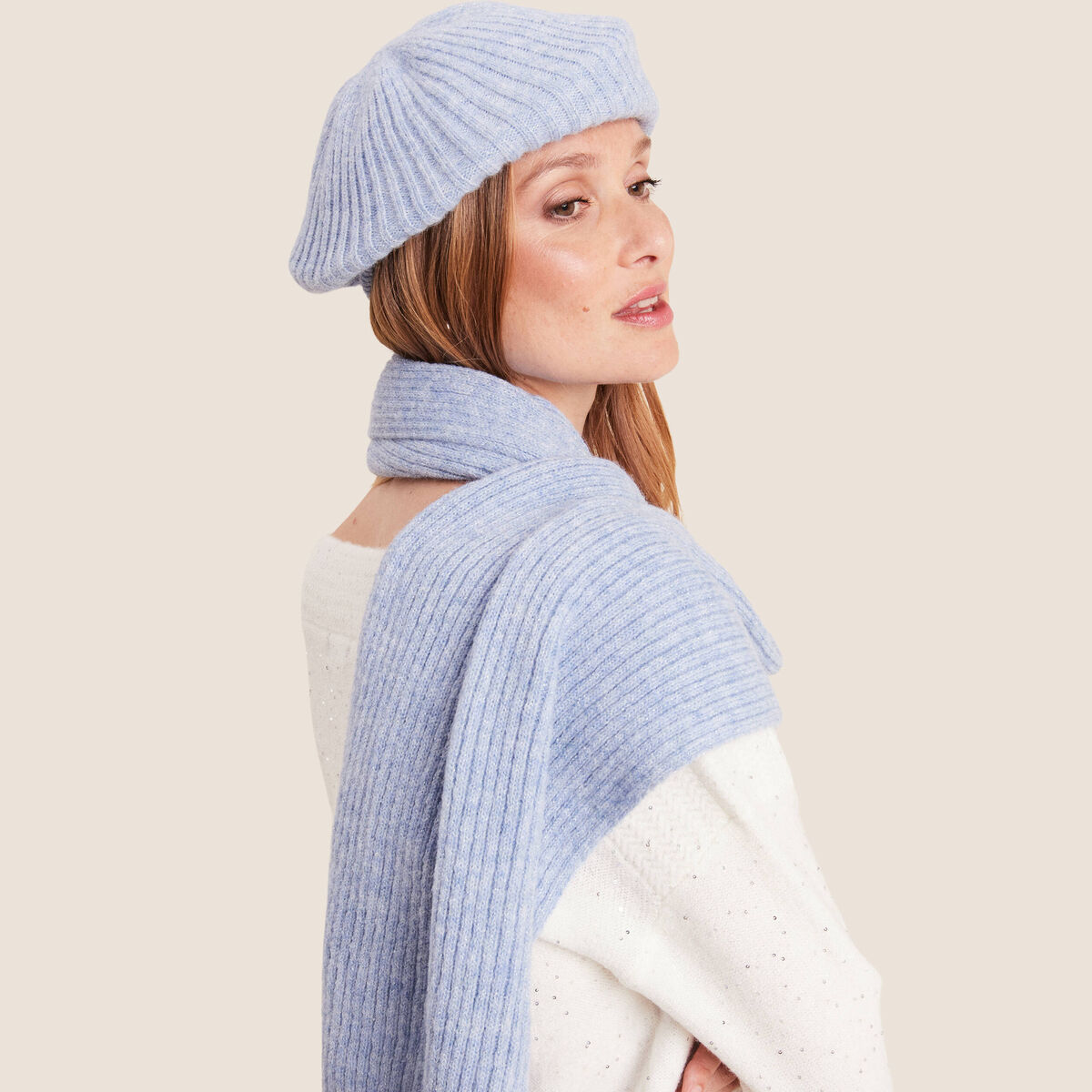 Écharpe bleu femme Bréal