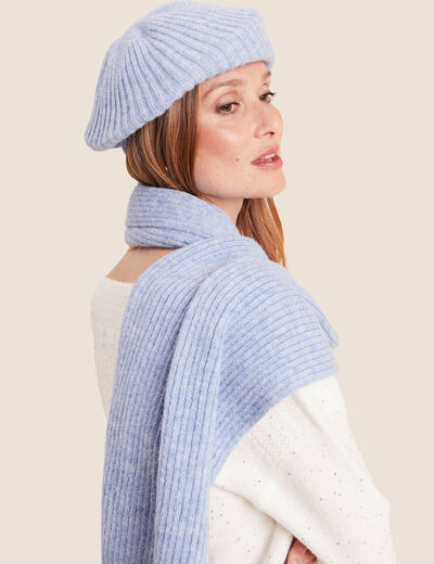 Écharpe bleu femme