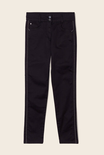 Pantalon ajusté 7/8ème noir femme
