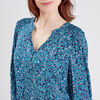 Blouse manches longues bleu marine femme