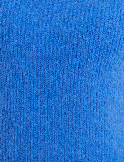 Pull manches longues bleu femme