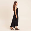Robe longue &eacute;vas&eacute;e sans manches noir femme