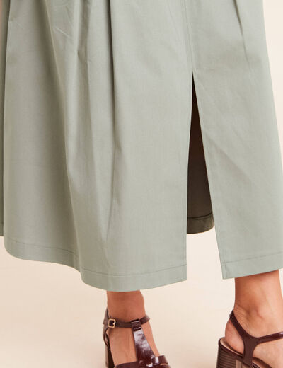 Jupe doubl&eacute;e vert clair femme