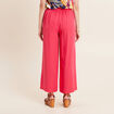 Pantalon large avec boucles rose framboise femme