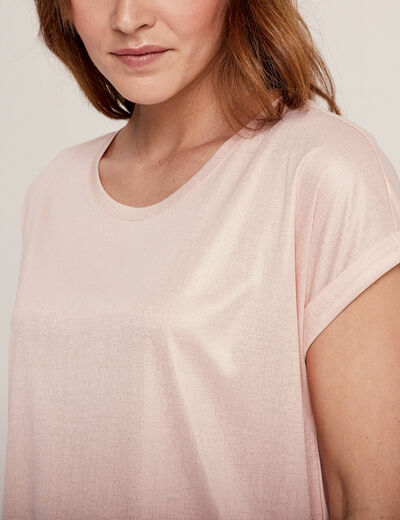 T-shirt manches courtes vieux rose femme