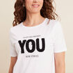 T-shirt col rond blanc femme