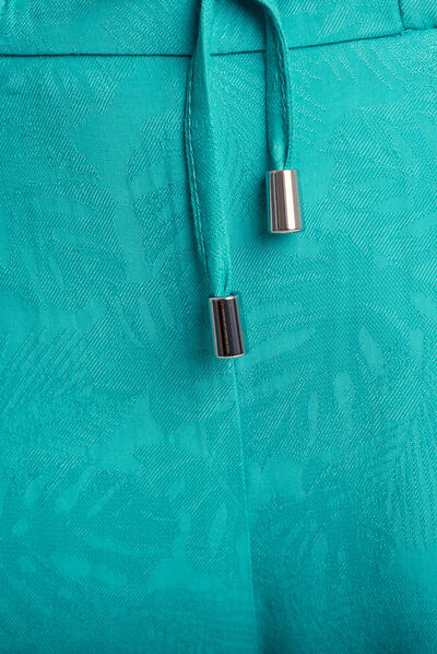 Pantalon flou fluide vert femme