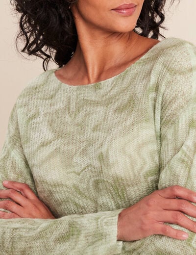 Pull col bateau manches longues gris femme