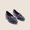 Ballerines brides cloutées noir femme