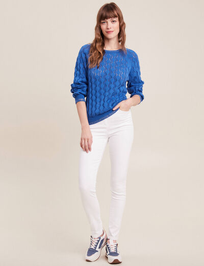 Pantalon magique Le L&eacute;ger coupe ajust&eacute;e blanc femme