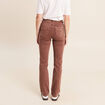 Jean coupe droite taille haute marron clair femme