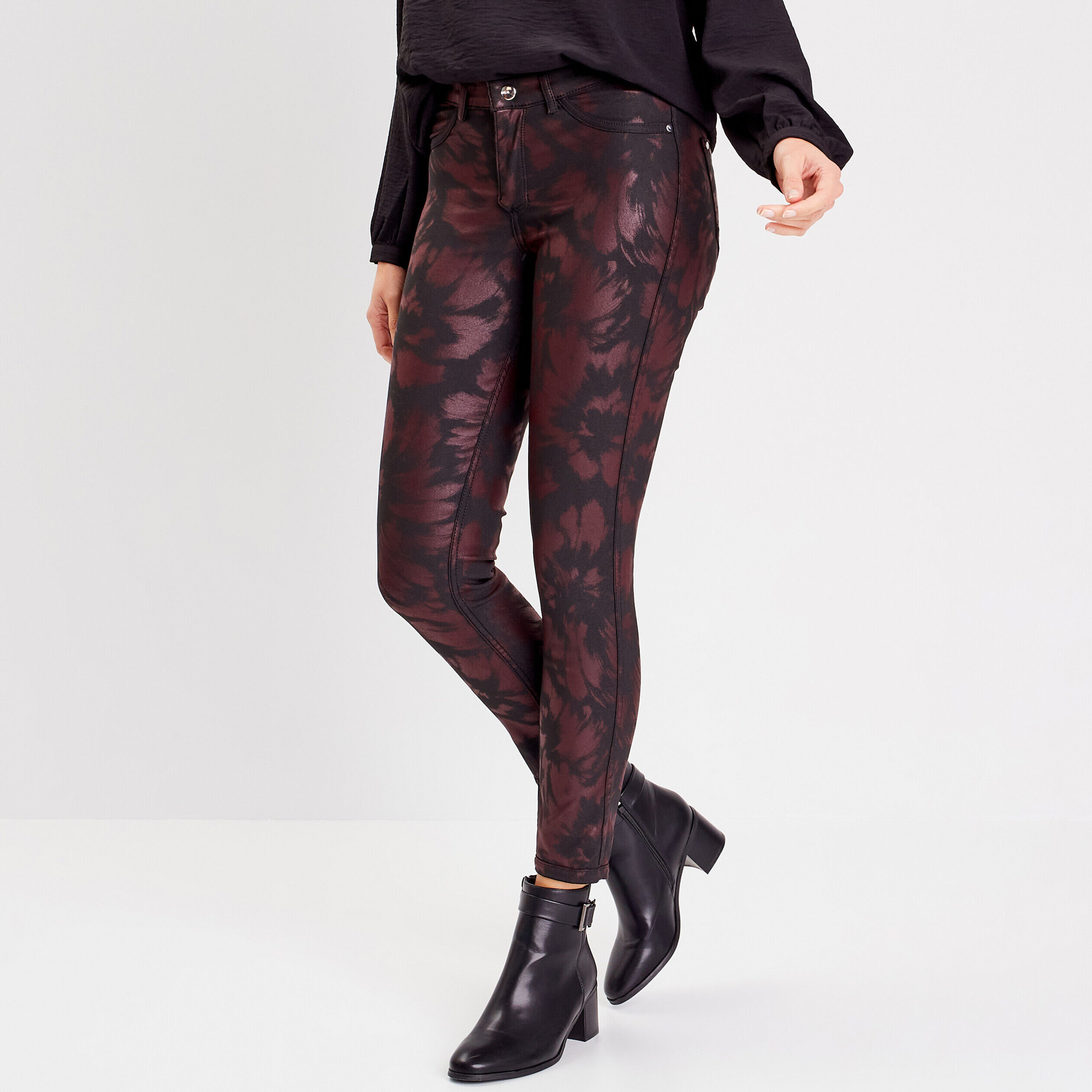 Pantalon skinny rouge femme sale