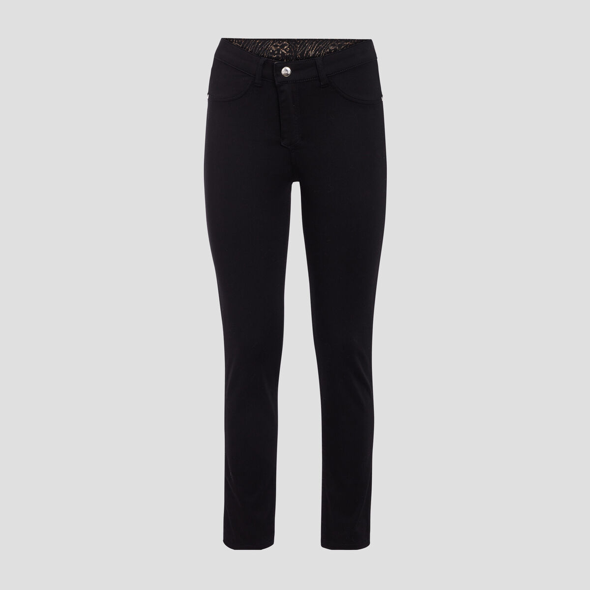 Pantalon ajusté réversible noir femme
