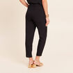 Pantalon mom 7/8&egrave;me en coton noir femme