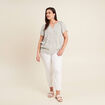 Blouse manches courtes vert kaki femme