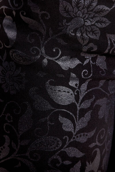 Pantalon ajusté enduit 7/8ème denim noir enduit femme