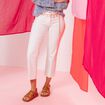 Jean coupe droite 7/8&egrave;me ecru femme