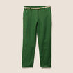Pantalon flou ceinturé vert foncé femme