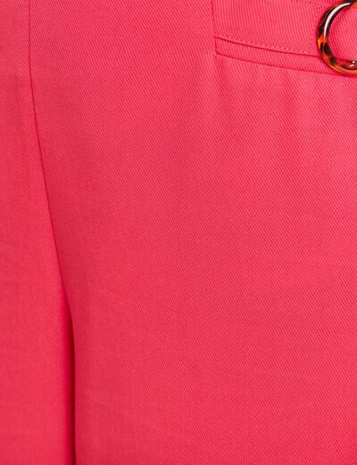 Pantalon large avec boucles rose framboise femme