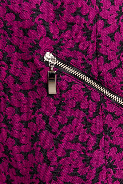 Veste ajustée col châle rose fushia femme
