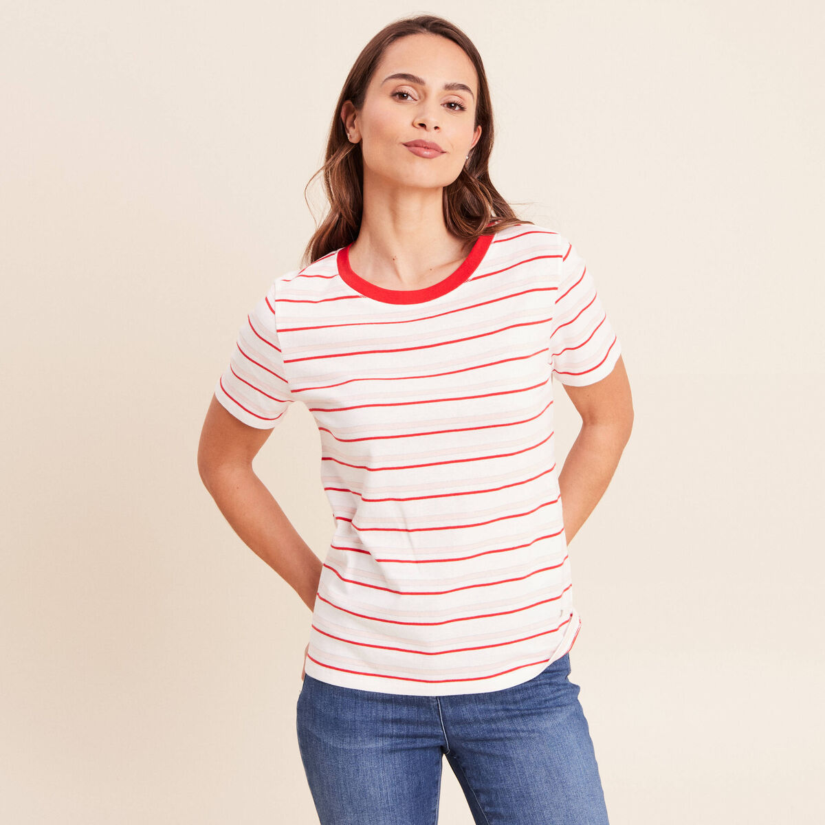 T-shirt manches courtes rose femme